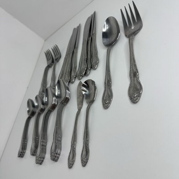 Vtg Oneida Northland Japan Rose Pattern Stainless Flatware Serving Mixed Lot 34 - Picture 5 of 12